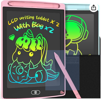 2 Pack LCD Writing Tablet for Kids Doodle Board with 2 Bag, Electronic Drawing Tablet Drawing Pads, Etch a LEYAOYAO Sketch Pad Learning Educational Toddler Toy - Gift for 3-6 Years Old Girl Boy